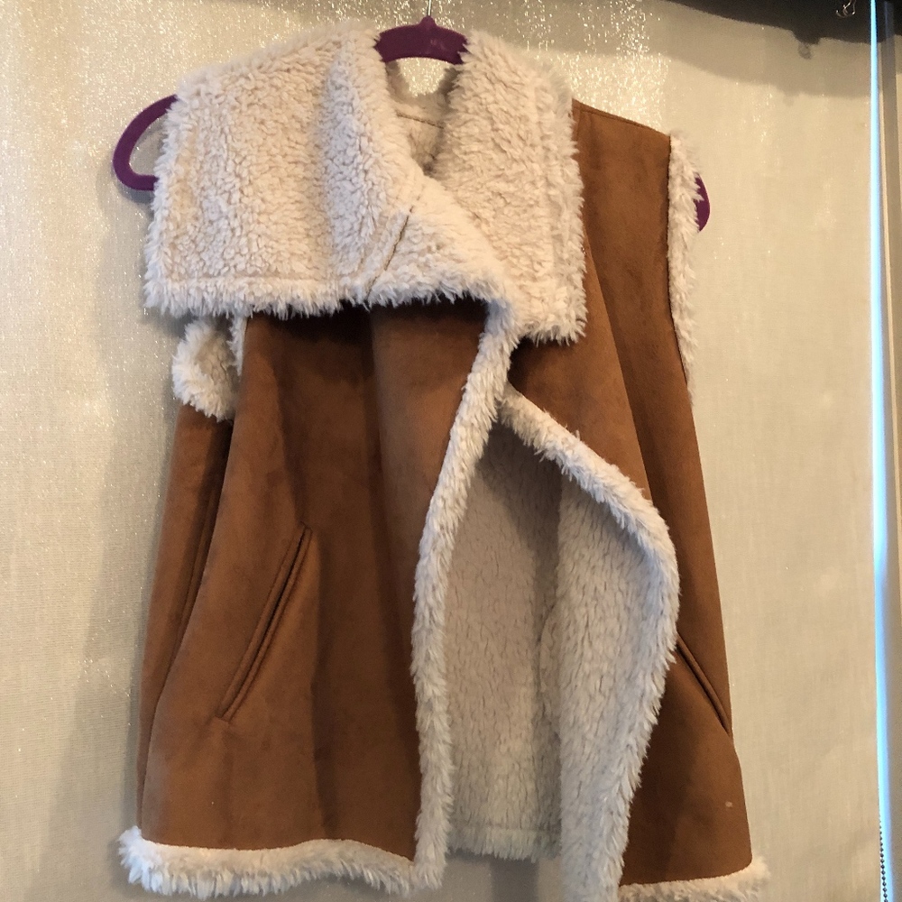 Suede Faux Fur Vest